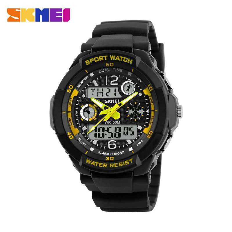 Jam Tangan Anak Dual Time SKMEI AD1060 Kuning