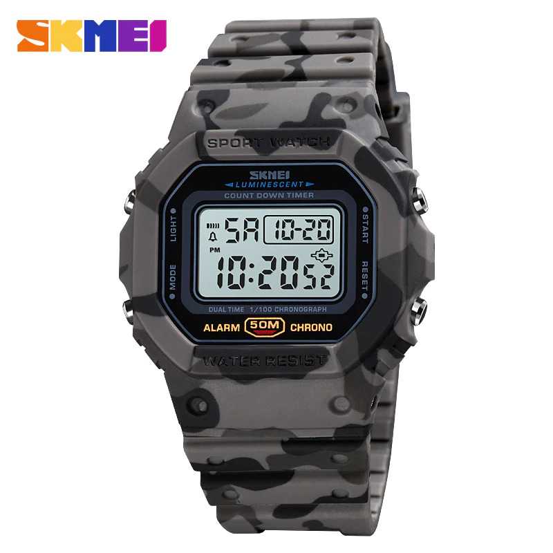 Jam Tangan Pria Digital Original SKMEI DG1628 Gray