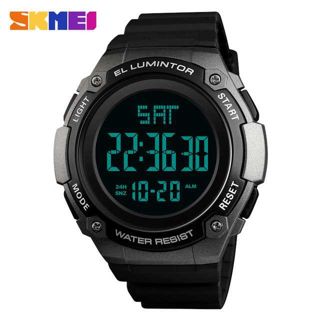 Jam Tangan Pria Digital Original SKMEI DG1346 Titanium