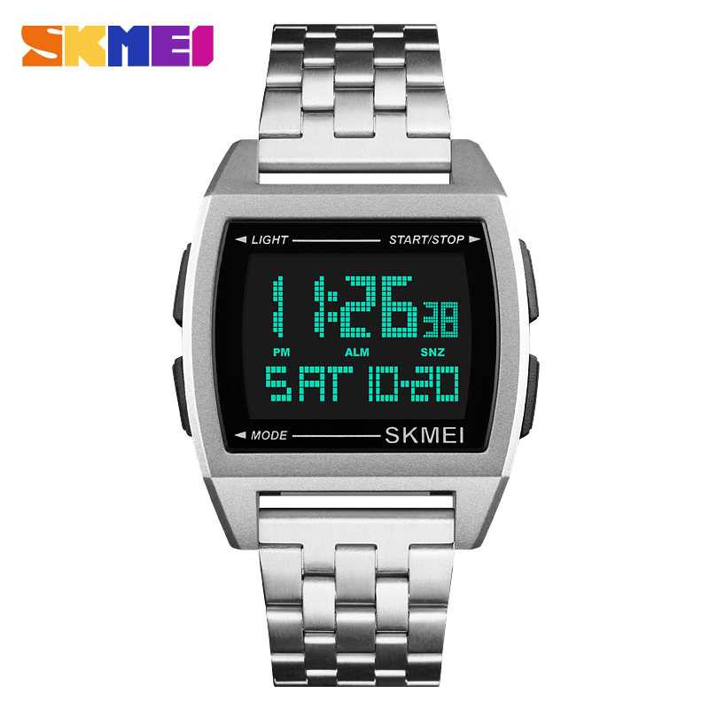 Jam Tangan Pria Digital Original SKMEI DG1368 Silver