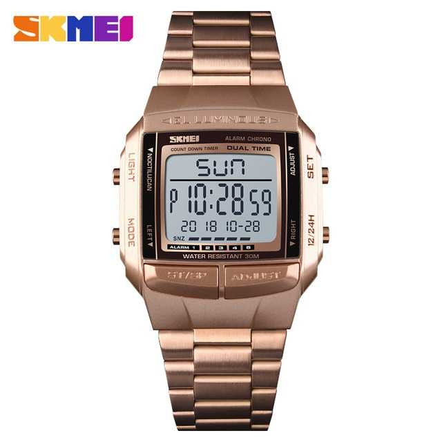 Jam Tangan Pria Digital Original SKMEI DG1381 Rose