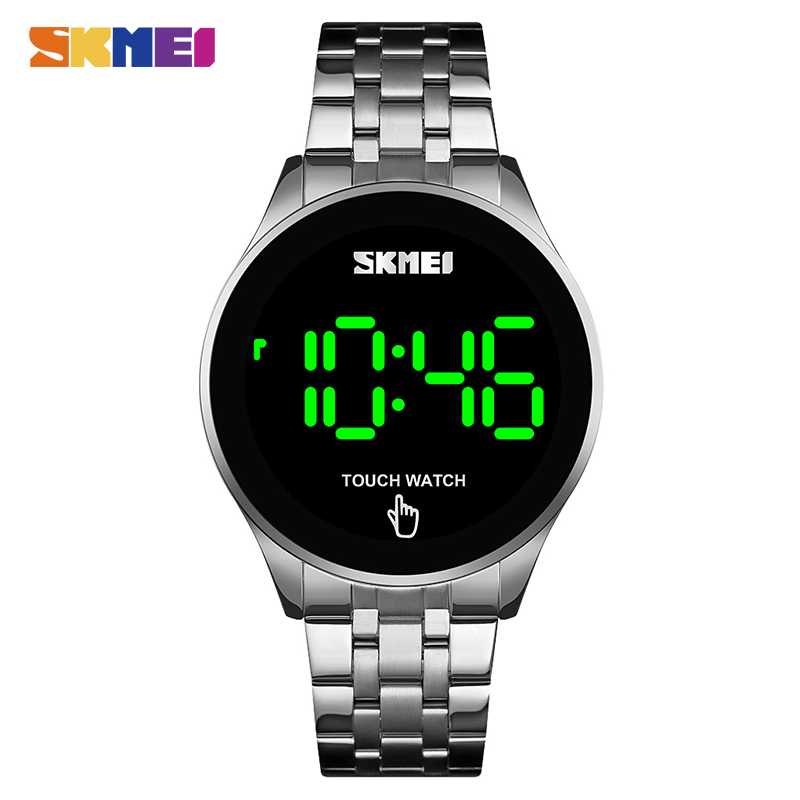 Jam Tangan Pria Digital Touch Original SKMEI DG1579 Silver