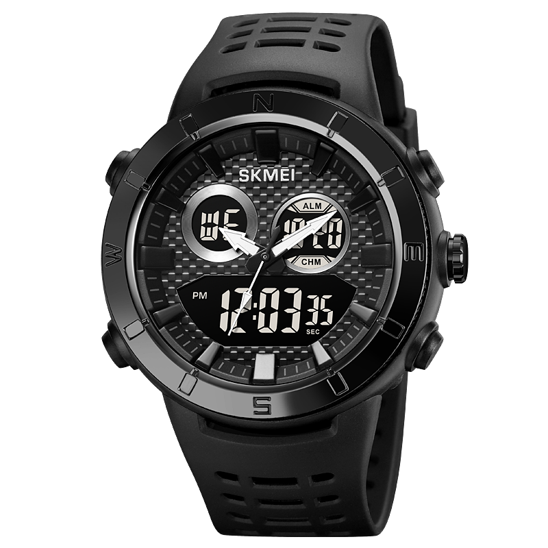 Jam Tangan Pria Dual Time Original SKMEI AD2014 Black