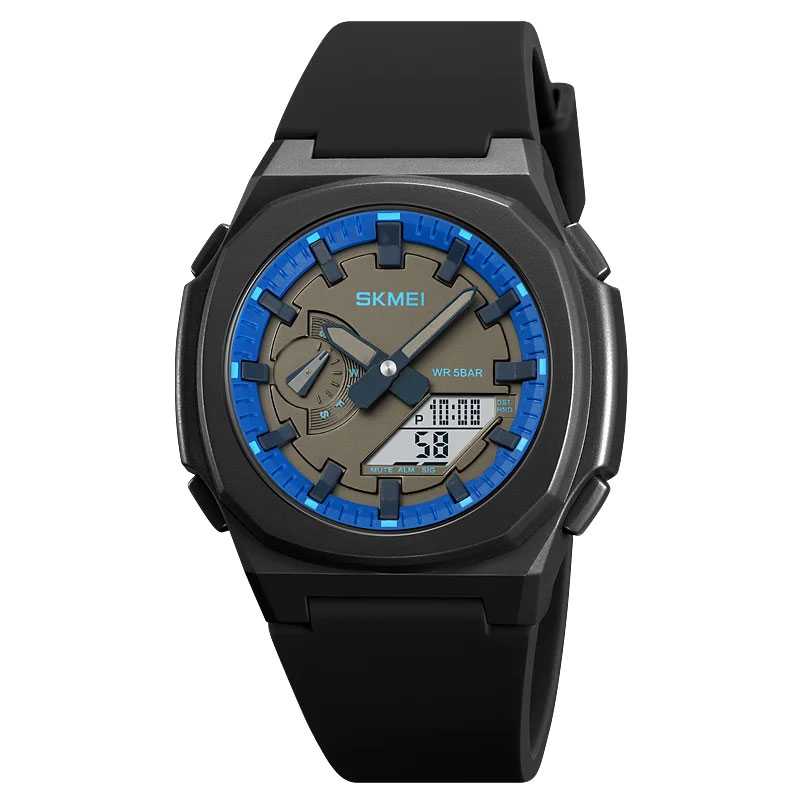Jam Tangan Pria Dual Time Original SKMEI AD2091 Biru