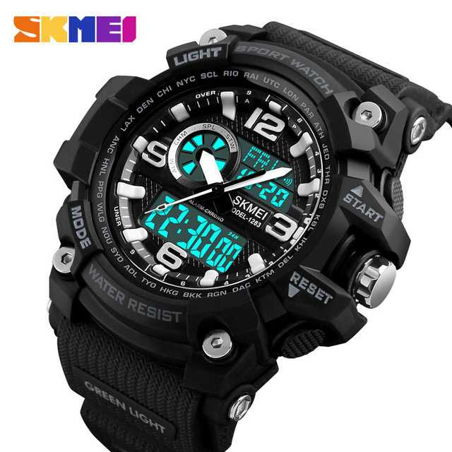 Jam Tangan Pria Dual Time Original SKMEI AD1283
