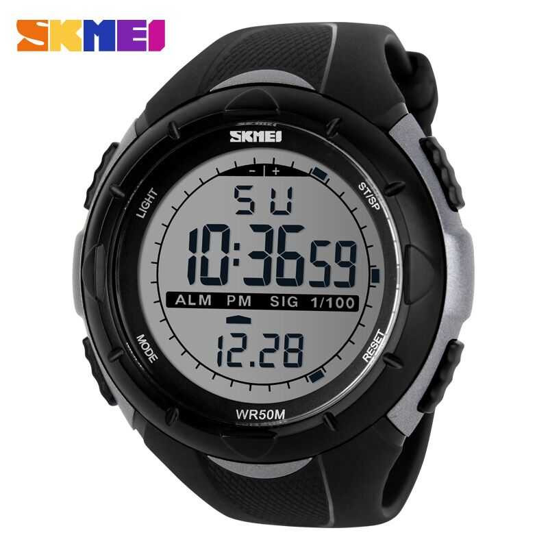 Jam Tangan Pria Digital Original SKMEI DG1025 Silver