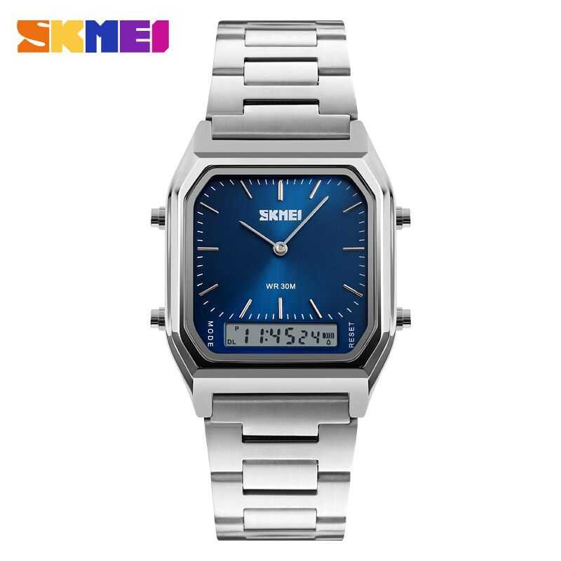 Jam Tangan Pria Digital Analog SKMEI DG1220 Biru