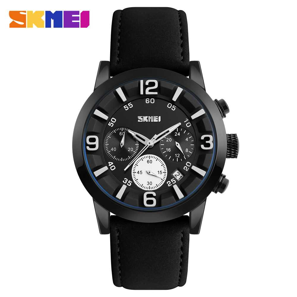 Jual Jam Tangan Pria SKMEI Analog Casual Men Leather Watch