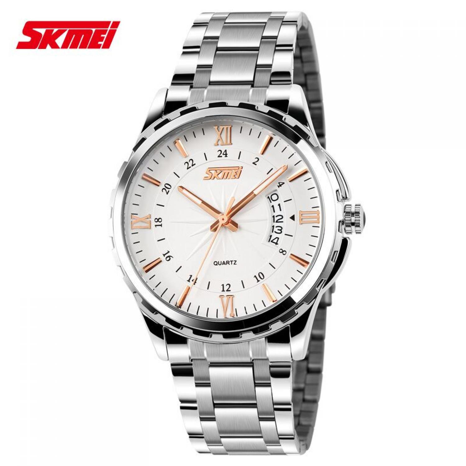 Jam Tangan Pria Analog Stainless Original SKMEI 9069CS