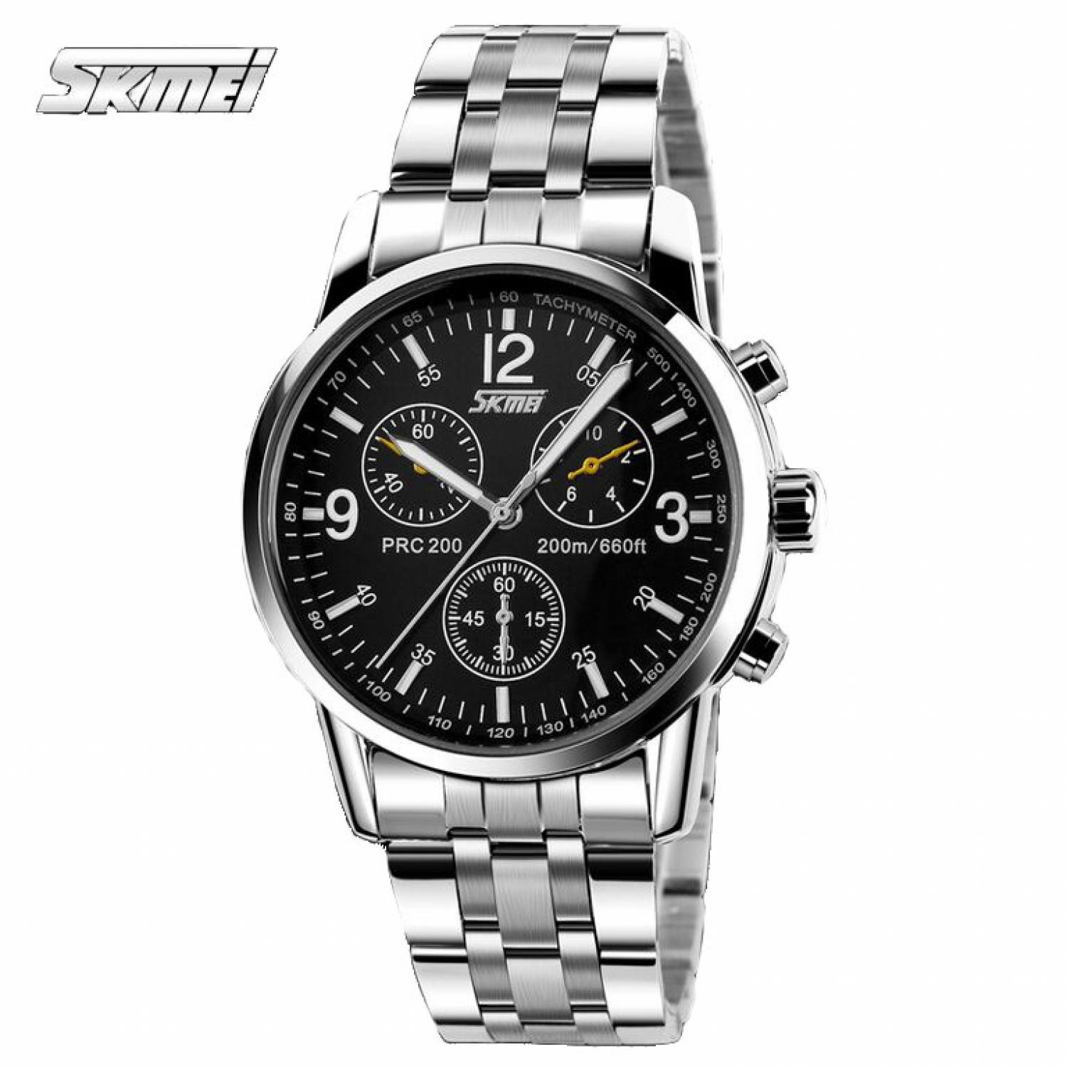 Jam Tangan Pria Analog Stainless Original SKMEI 9070CL