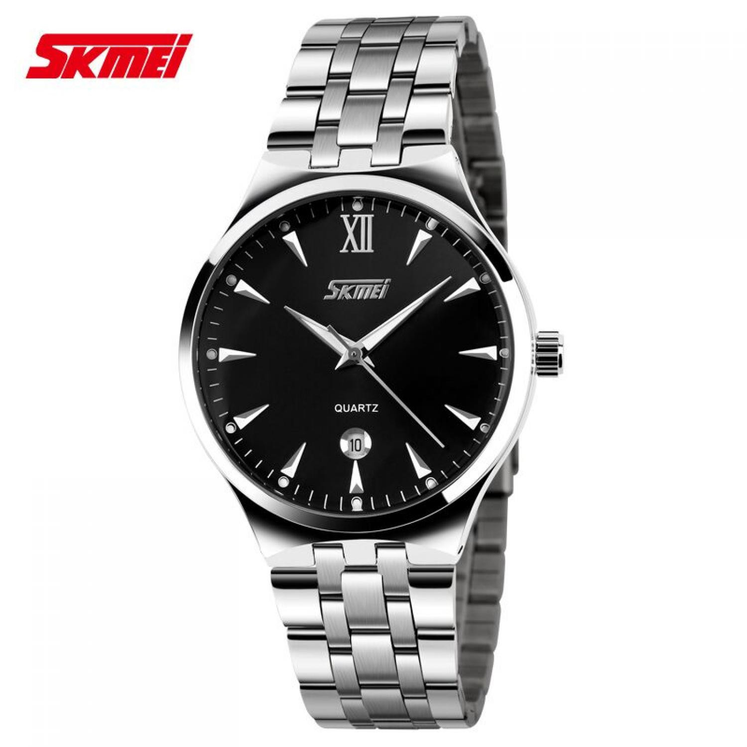 Jam Tangan Pria Analog Stainless Original SKMEI 9071CS