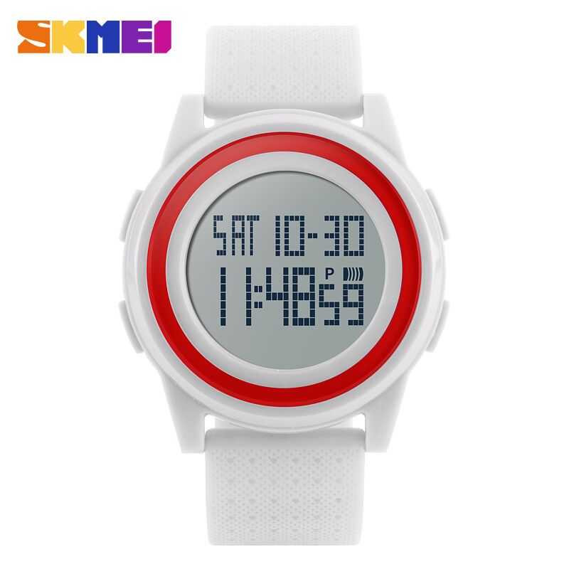 Jam Tangan Pria Digital Original SKMEI DG1206 Putih