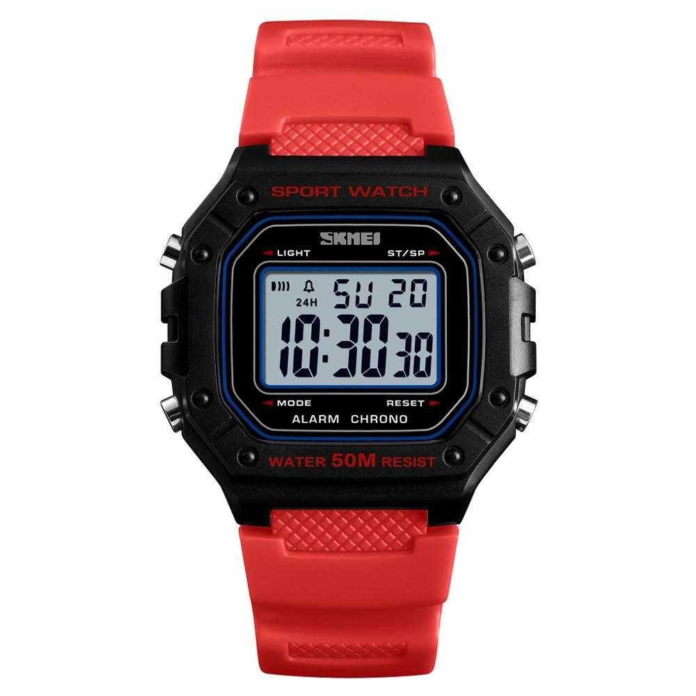 Jam Tangan Pria Digital Original SKMEI DG1496 Merah