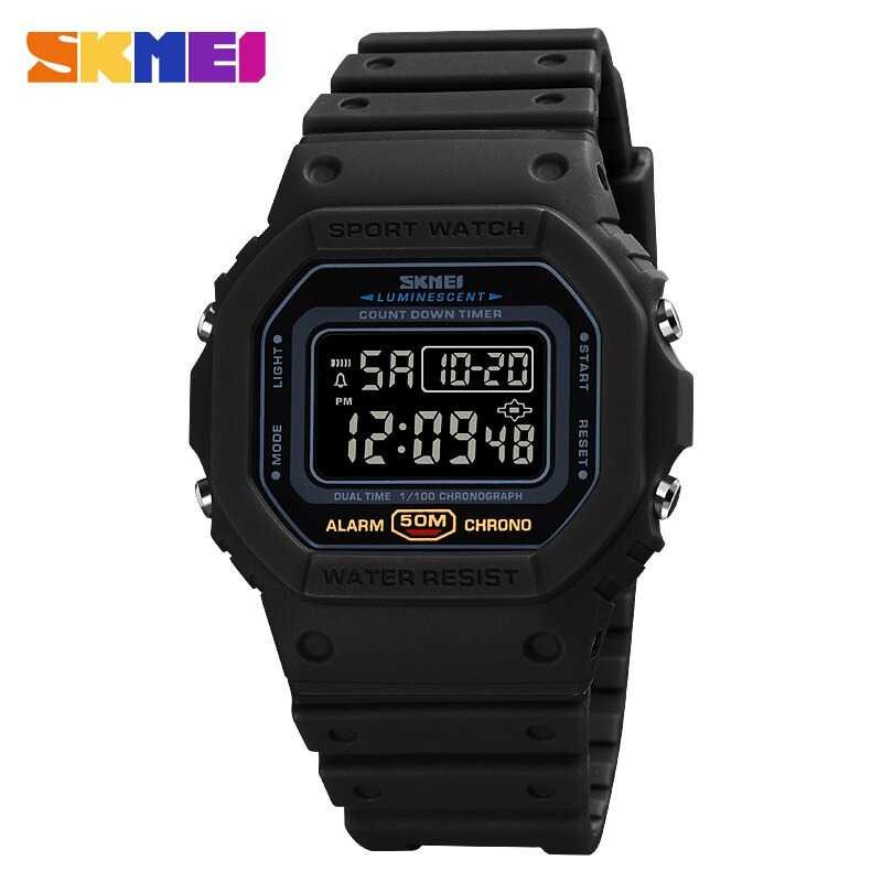 Jam Tangan Pria Digital Original SKMEI DG1628 Hitam