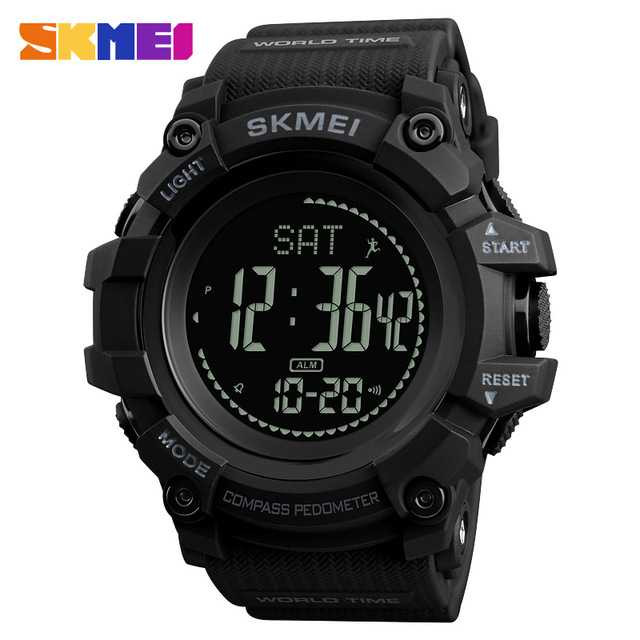 Jam Tangan Pria Digital Compass Pedometer Original SKMEI DG1356