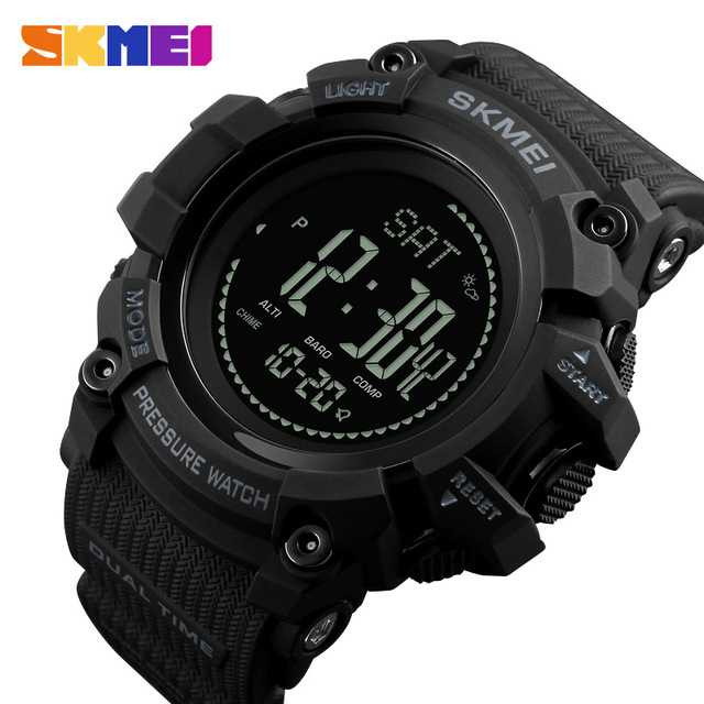 Jam Tangan Pria Digital Compass Pedometer Original SKMEI DG1358