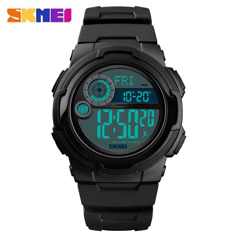 Jual Jam Tangan Pria SKMEI Digital Sport LED Compass