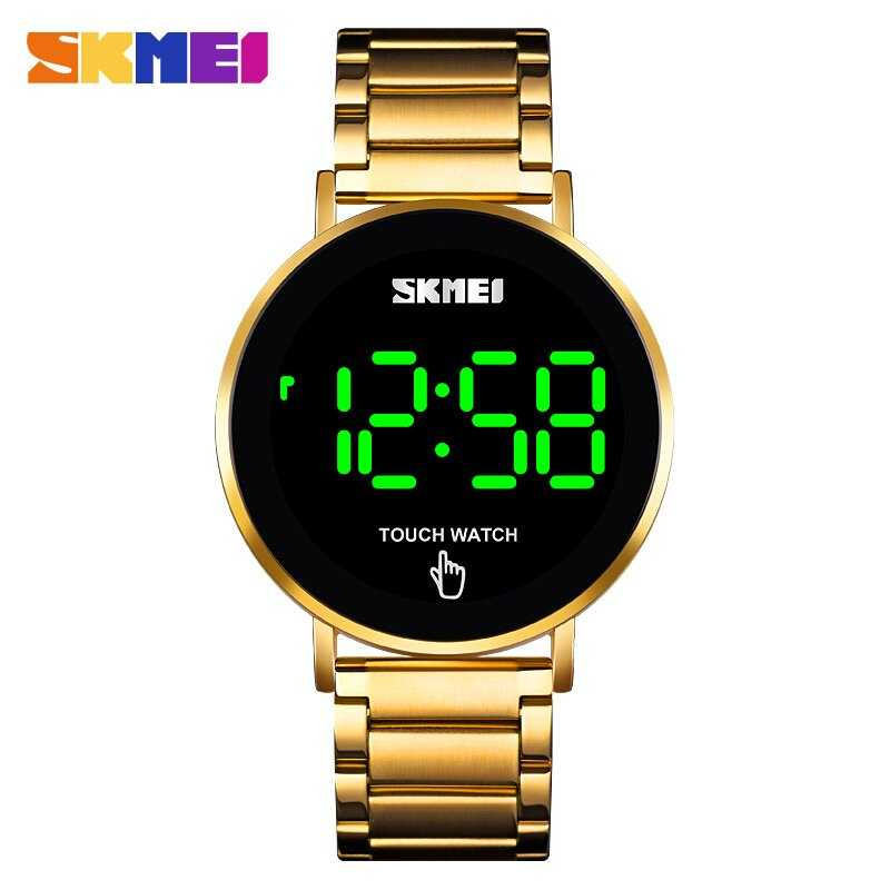 Jam Tangan Pria Digital Touch Original SKMEI DG1550 Gold