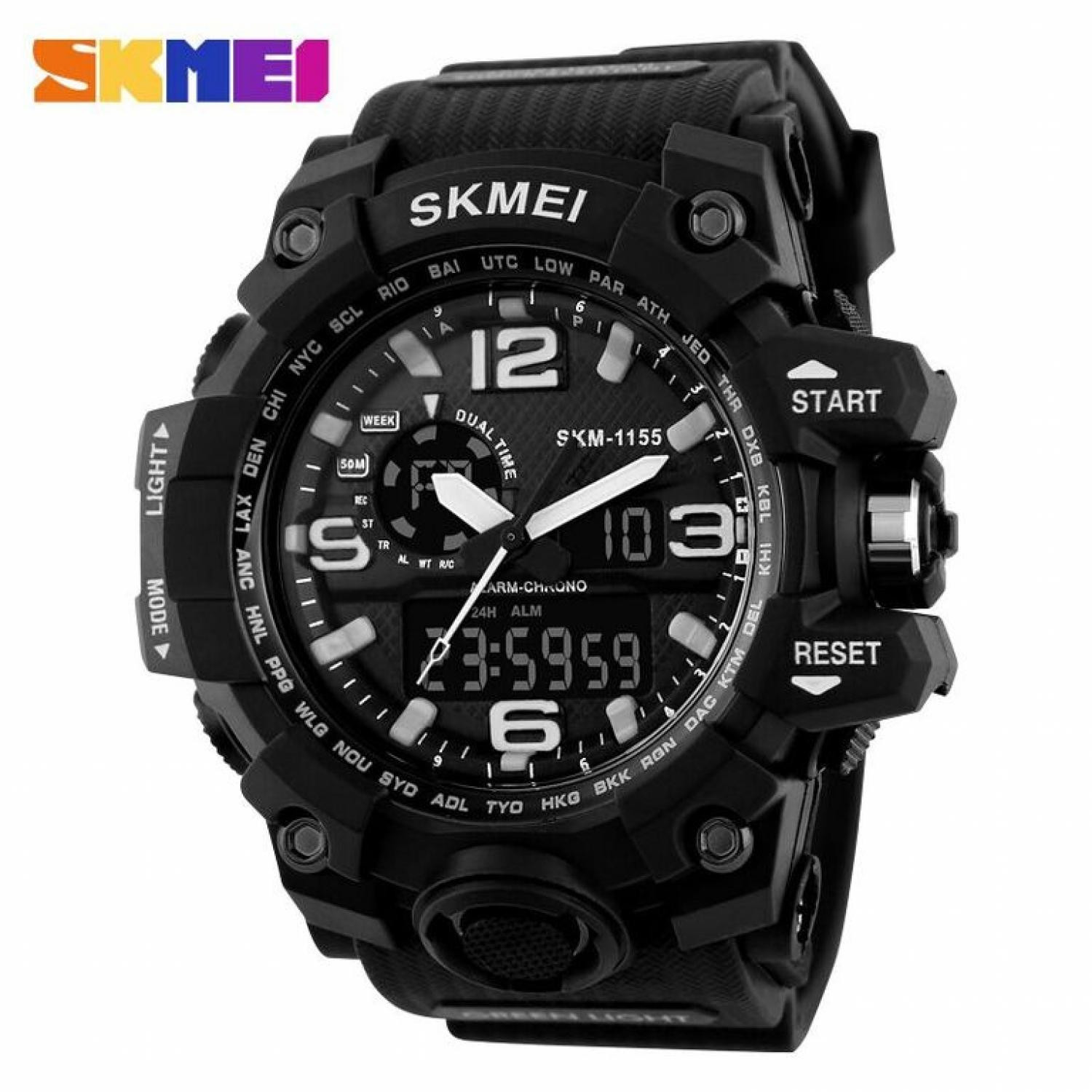 jual jam tangan pria skmei dual time sport led jual jam tangan pria skmei dual time sport led