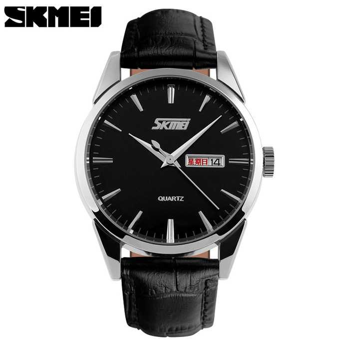 Jam Tangan Pria Original Analog Leather SKMEI 9073CL