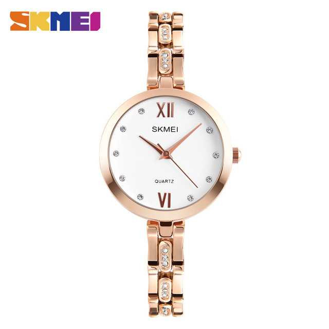 Jam Tangan Wanita Original SKMEI 1225C Gold