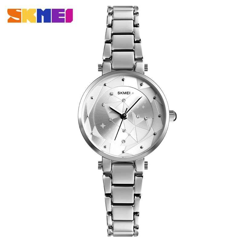 Jam Tangan Wanita Original SKMEI 1411CS Silver