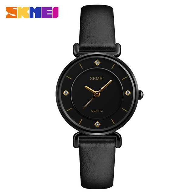 Jual Jam Tangan Wanita SKMEI Casual Ladies Leather Strap 