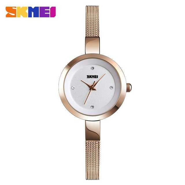 Jam Tangan Wanita Stainless Original SKMEI 1390CS Rose