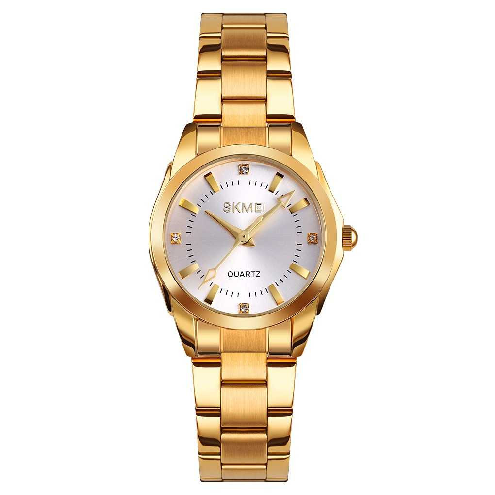 Jam Tangan Wanita Stainless Original SKMEI 1620CS Gold