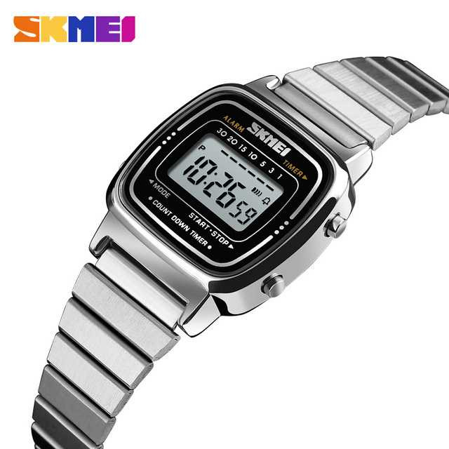 Jam Tangan Wanita Digital Original SKMEI 1252 Silver