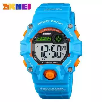 Jam Tangan Anak Digital LED Original SKMEI DG1484 Biru