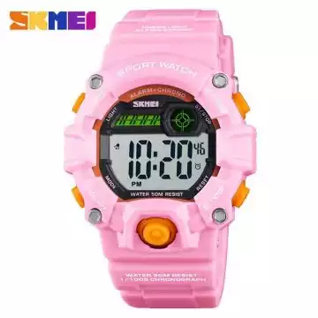 Jam Tangan Anak Digital LED Original SKMEI DG1484 Pink