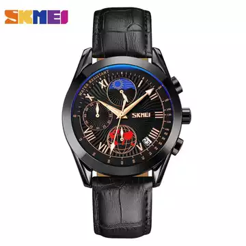 Jam Tangan Pria Analog  Leather Original SKMEI 9236CL