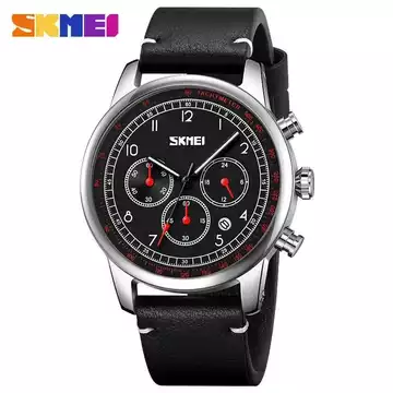 Jam Tangan Pria Analog Leather Original SKMEI 9318CL