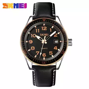 Jam Tangan Pria Analog Leather Original SKMEI 9232CL Rose