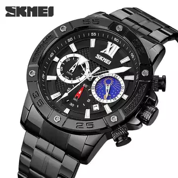 Jam Tangan Pria Analog Stainless Original SKMEI 9235CS