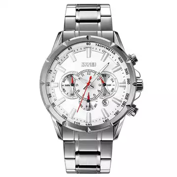 Jam Tangan Pria Analog Stainless Original SKMEI 9241CS Silver