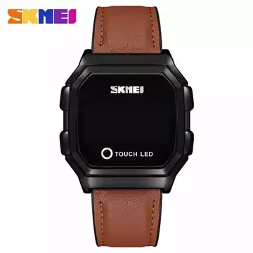 Jam Tangan Pria Digital Touch Original SKMEI DG1650 Coklat