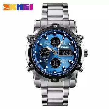 Jam Tangan Pria Dual Time Original SKMEI AD1389 Biru