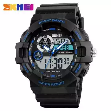 Jam Tangan Pria Dual Time Original SKMEI AD1312 Biru