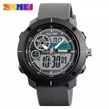 Jam Tangan Pria Dual Time Original SKMEI AD1361 Gray