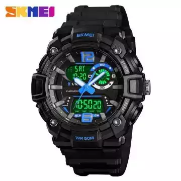 Jam Tangan Pria Dual Time Original SKMEI AD1529 Biru