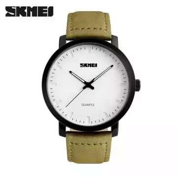 Jam Tangan Pria Analog  Leather Original SKMEI 1196CL Kuning