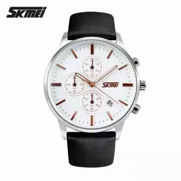 Jam Tangan Pria Analog Leather Original SKMEI 9103CL