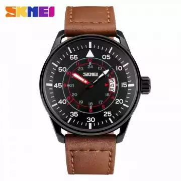 Jam Tangan Pria Analog Leather Original SKMEI 9113CL