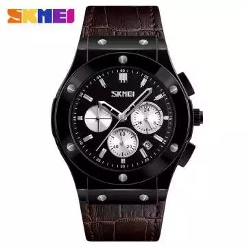 Jam Tangan Pria Analog Leather Original SKMEI 9157CL