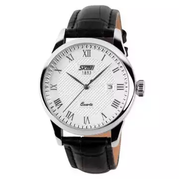 Jam Tangan Pria Analog  Leather Original SKMEI 9058CL