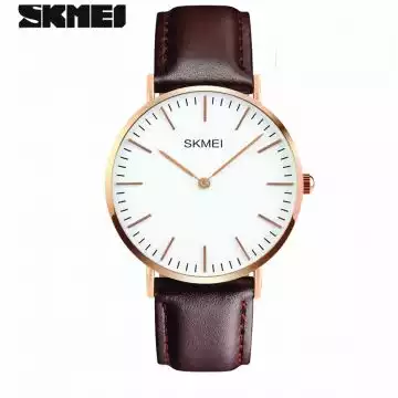 Jam Tangan Pria Analog Leather Original SKMEI 1181CL Coklat