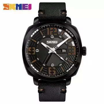 Jam Tangan Pria Analog Leather Original SKMEI 1351CL Coklat