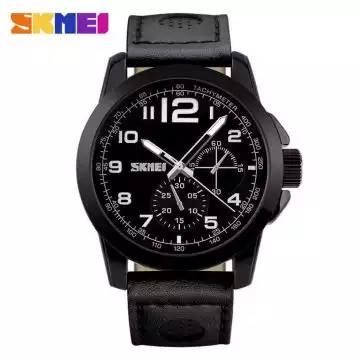 Jam Tangan Pria Analog Leather Original SKMEI 9111CL